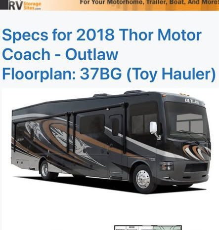 2018 Thor Motor Coach 37 BG full