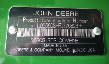 2015 JOHN DEERE S680 full